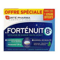 Forté Pharma Forténuit 8h dosage fort endormissement & sommeil de qualité (30 comprimés + 1 semaine offerte)