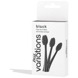 My Variations Pack de 3 Têtes de Brosse à dents - Noir