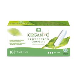 Organyc Tampon sans Applicateur Coton Bio Flux Super (x16)