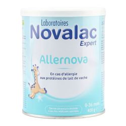 Novalac Expert Allernova lait bébé 0-36 mois allergie aux protéines de lait de vache (400 g)