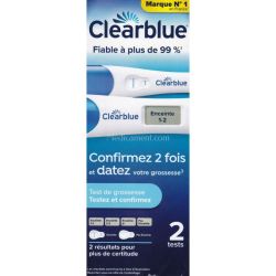 Clearblue Test de grossesse Testez & Confirmez 2 tests (1 ultra précoce+1 digital estimation)