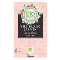 BioNutrisanté Thé Blanc Jasmin bio saveur Pêche bien-être (20 sachets)