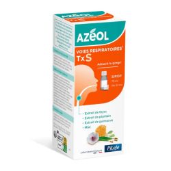 Pileje Azéol Voies Respiratoires TxS sirop adoucit la gorge (75 ml)