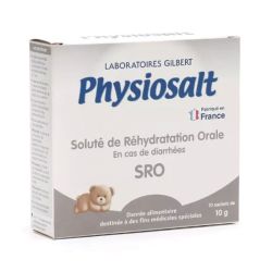 Gilbert Physiosalt Soluté de Réhydratation Orale en cas de diarrhée (x10)