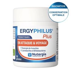 Nutergia Ergyphilus Plus probiotiques équilibre du microbiote intestinal (30 gélules végétales)