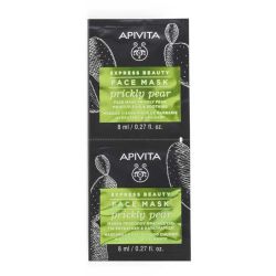 Apivita Express Beauty Masque Visage hydratant & apaisant à la Figue de Barbarie (2 x 8 ml)