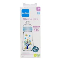 MAM Biberon Verre Bleu Debit 2 260Ml