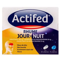 Actifed Rhume Jour Et Nuit (16 comprimés)