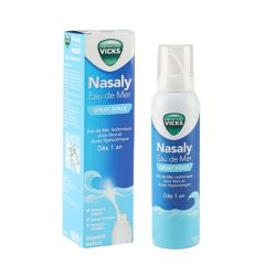 Vicks Nasaly Eau De Mer spray doux nettoie en douceur, élimine le mucus (120 ml)