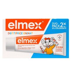 Elmex Dentifrice Enfants 3 à 6Ans anti-caries (2 x 50 ml)