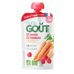 Good Goût Purée de fruits et légumes bio bébé dès 4 mois Carotte/Framboise (120 g)