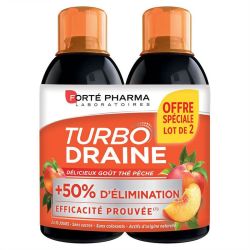 Turbodraine Draineur Minceur à boire Thé/Pêche - Lot de 2