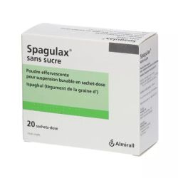 Spagulax Poudre Effervescente sans sucre boite de 20 sachets
