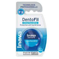 Inava DentoFil Chlorexidine fil dentaire antibactérien (50 m)