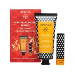 Apivita Coffret Honey / Crème Mains + Stick Lèvres