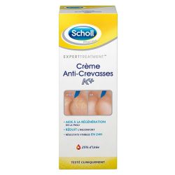 Scholl Crème Reconstituante Active Repair K+ Talons Fendillés/Crevassés (60Ml)