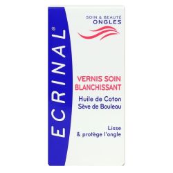 Ecrinal Ongles Vernis Soin Blanchissant huile de coton & sève de bouleau (10 ml)