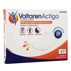 Voltaren Actigo 140 mg Emplâtre médicamenteux douleur & inflammation (x7)