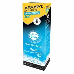 Shampooing Anti-Poux et lentes 3-en-1 100% efficace traite, lave et protège (100 ml)