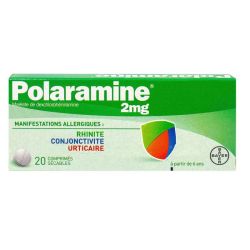 Polaramine 2Mg Cpr Séc Plq/20