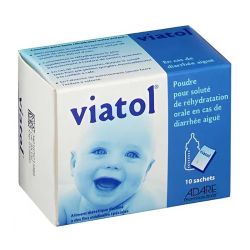 Viatol Poudre pour soluté de réhydratation orale diarrhée aigüe (10 sachets)