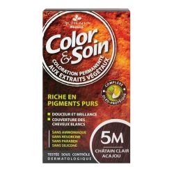 COLOR & SOIN Coloration Permanente 5M Châtain Clair Acajou