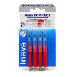 Inava Brossette interdentaires Mono Compact Rouge x4