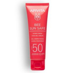 Apivita Bee Sun Safe Gel-Crème Visage Hydra Fraîcheur SPF50 (50 ml)