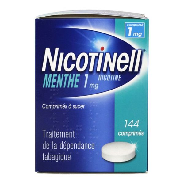 Nicotinell Comprimé à sucer traitement de la dépendance tabagique 1 mg, goût Menthe (144 comprimés)