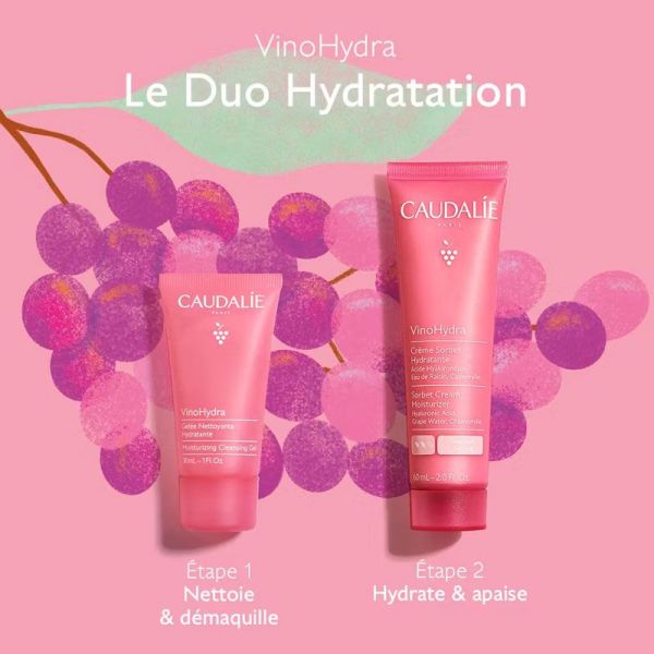 Caudalie Vinohydra Coffret Duo Hydratation (Crème Sorbet 60 ml + Gelée 30 ml)