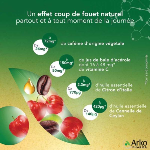Arkopharma Azinc Energy Pocket effet coup de fouet naturel (60 comprimés)