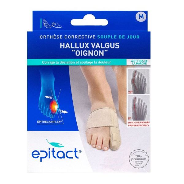 Epitact Orthèse Corrective Souple de jour Hallux Valgus (Taille M)