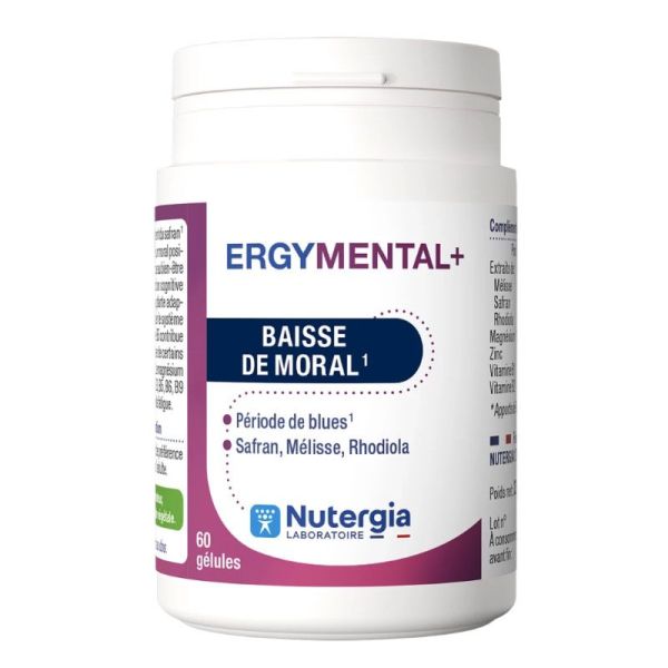 Ergymental+ baisse de moral, période de blues (60 gélules)