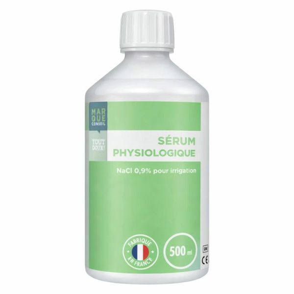 Marque Conseil Sérum Physiologique NaCl 0,9% pour irrigation (500 ml)