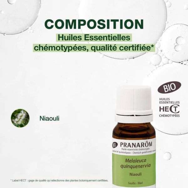 Huile essentielle de Niaouli Bio confort circulatoire, immunité & bien-être, respiration, cosmétique (10 ml)