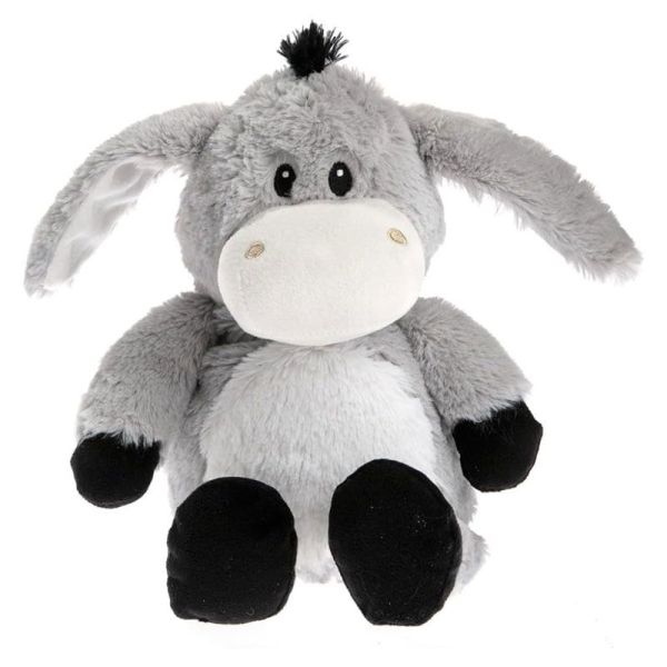 Pelucho Bouillotte sèche peluche Âne aux grains de blé et fleurs de lavande