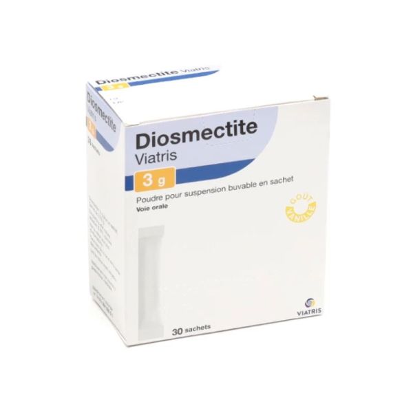 Viatris Diosmectite 3G Poudre suspension buvable Goût Vanille en sachet  x30
