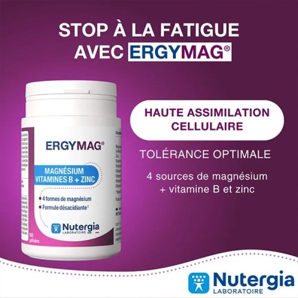 Nutergia Ergymag Magnésium Vitamines B & Zinc (90 gélules + 18 offertes)