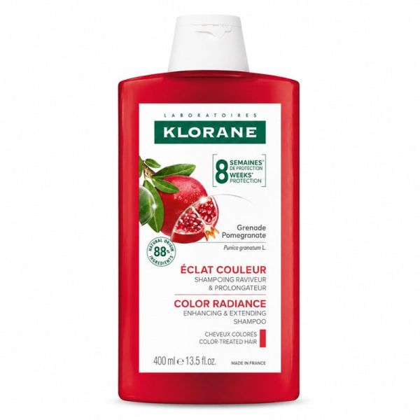 Klorane Shampoing Eclat cheveux colorés à la Grenade (400 ml)