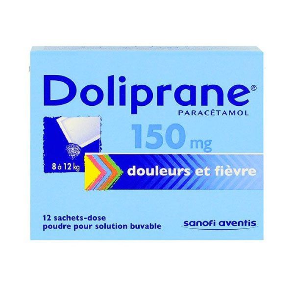 Doliprane 150Mg Poudre pour Solution buvable Enfant (12 sachets)