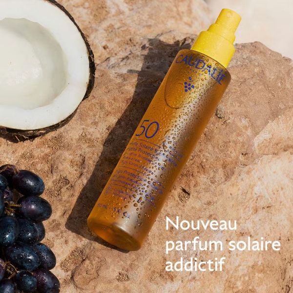 Huile Solaire Sublimatrice Haute Protection SPF50 fini satiné, bronzage éclatant (150 ml)