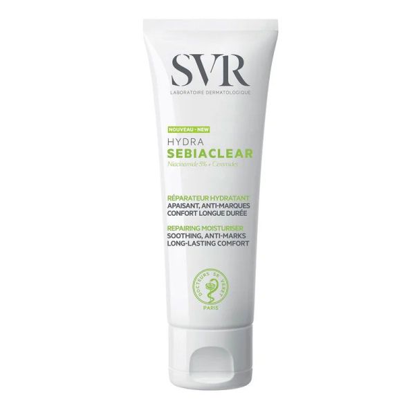 Sebiaclear Hydra Creme Hydratante réparatrice, apaisante, anti-marques, confort longue durée (40 ml)
