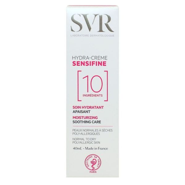 Sensifine Hydra-Crème soin hydratant apaisant 10 ingrédients (40 ml)