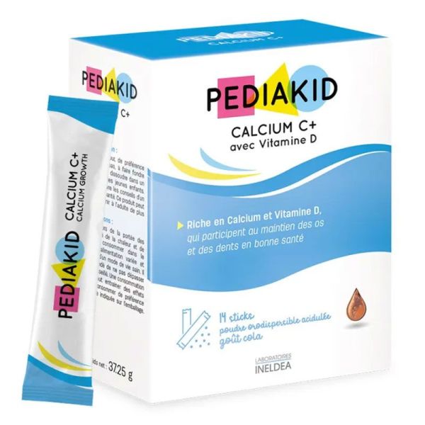 Pediakid Calcium C+ avec Vitamine D (14 sticks)