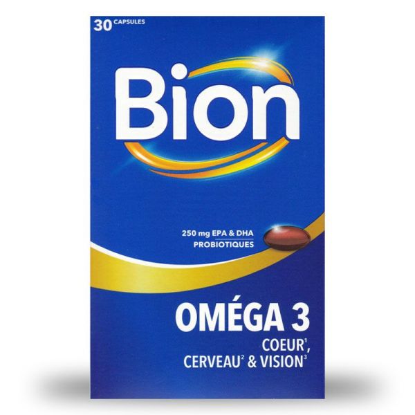 Bion 3 Oméga 3 coeur, cerveau & vision (30 capsules)
