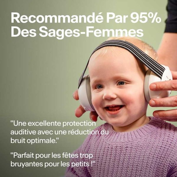 Alpine Muffy Baby Casque Anti-Bruit Bébé jusqu'à 36 mois vert (+ pochette de transport offerte)