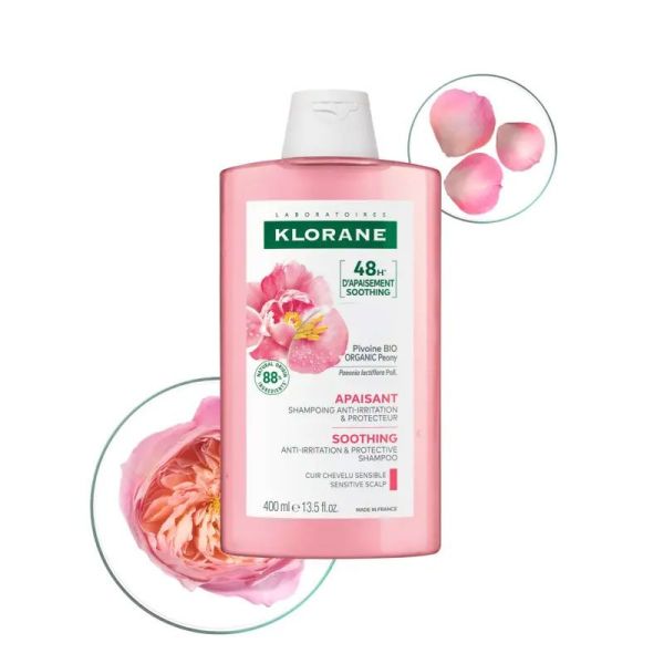 Shampoing apaisant anti-irritation & protecteur à la Pivoine Bio (400 ml)
