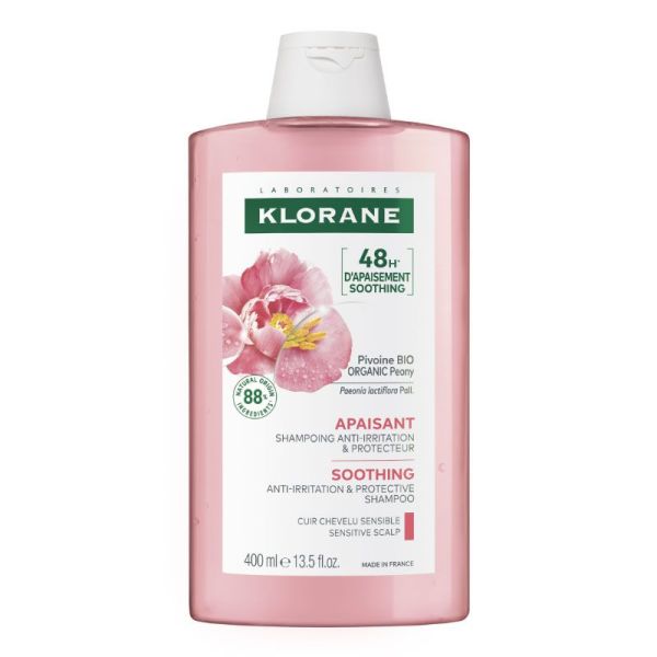 Shampoing apaisant anti-irritation & protecteur à la Pivoine Bio (400 ml)