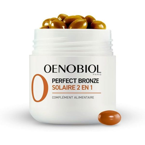 Oenobiol Perfect Bronze Solaire 2 en 1 autobronzant & préparateur solaire (2 x 30 capsules)