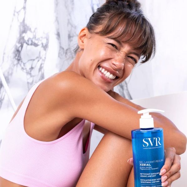 SVR Xerial Gel Lavant Peeling nettoyant, exfoliant, lissant, unifiant (400 ml)